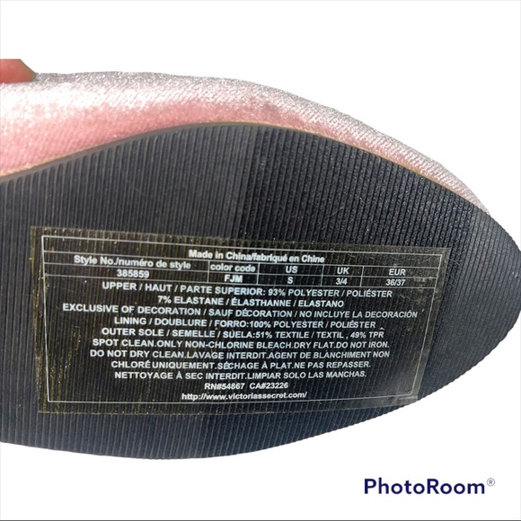 Victoria Secret Rhinestone bow velvet mule slipper - Picture 5 of 7